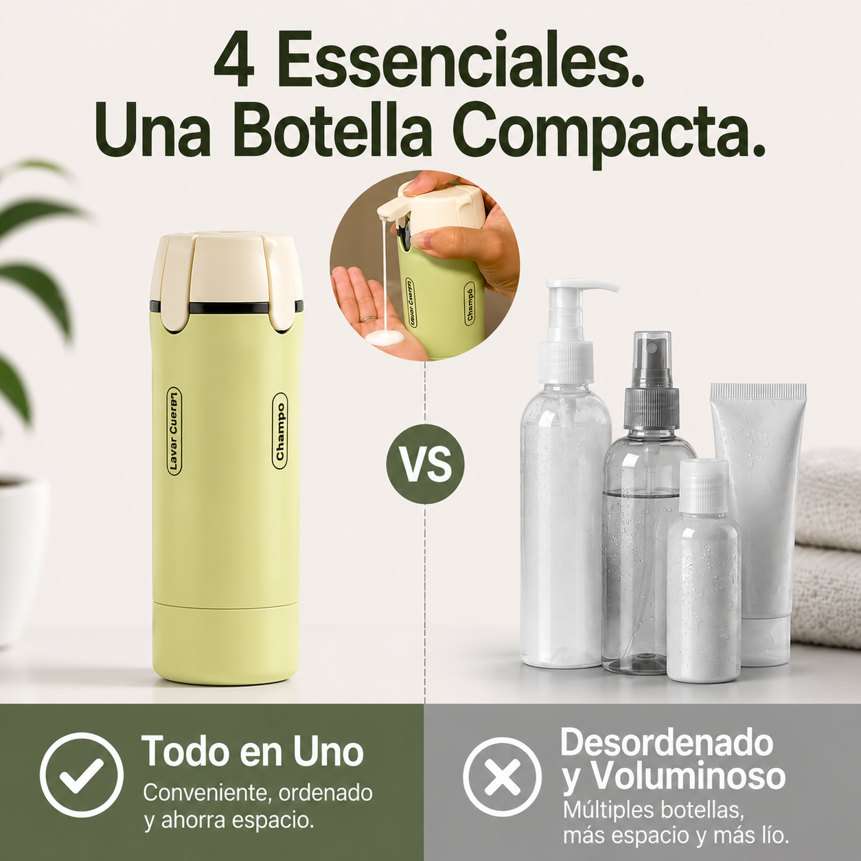 Dispensador Portátil 4 en 1