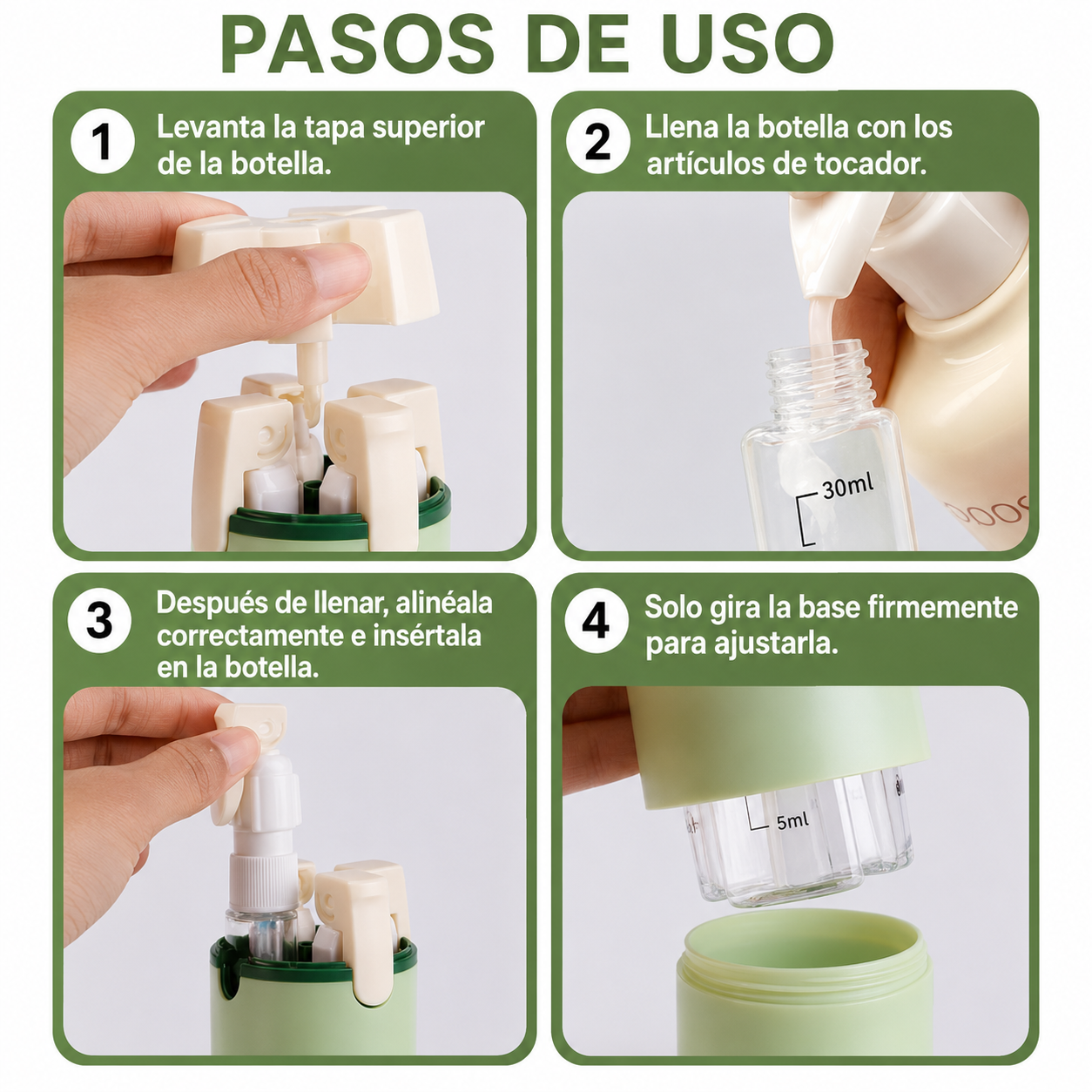 Dispensador Portátil 4 en 1