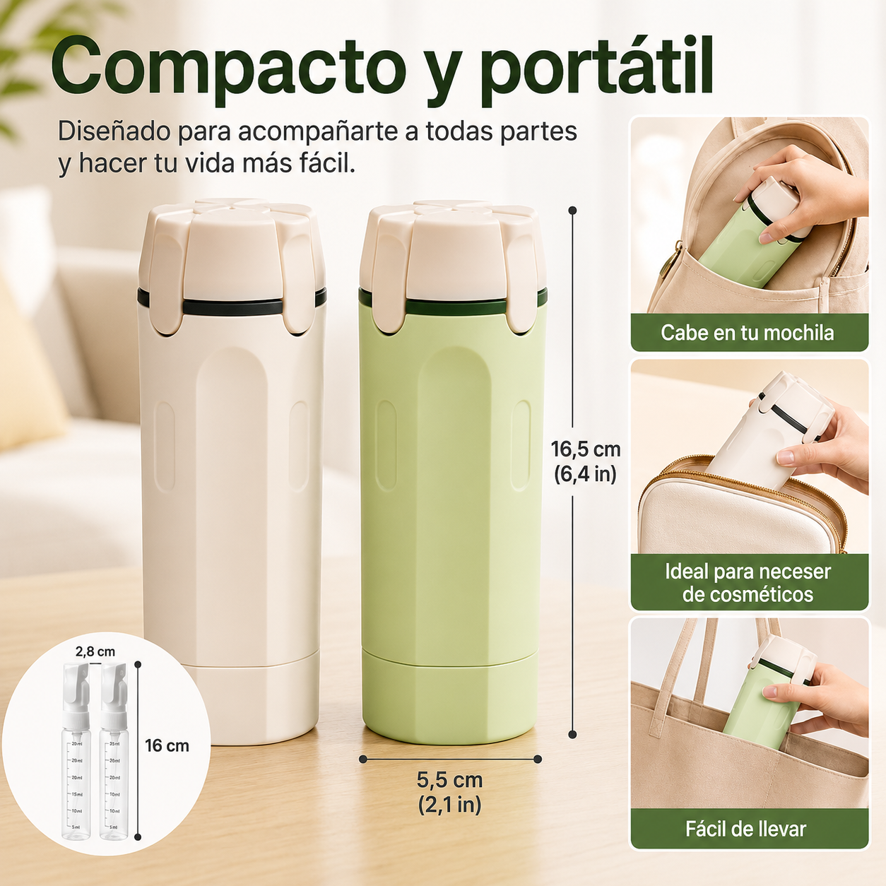 Dispensador Portátil 4 en 1